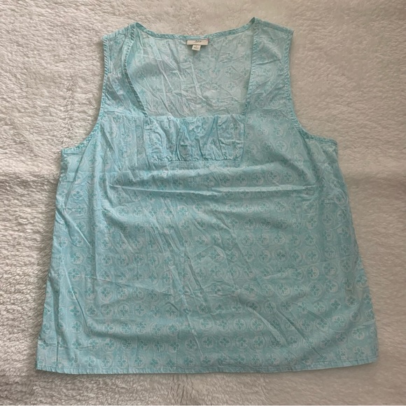 J. Jill Sleeveless Blouse Size Large Organic Cotton - Picture 1 of 8
